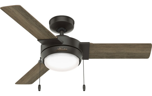 Ventilador Hunter Mesquite 44 Luz Led Bronce Uso Interior