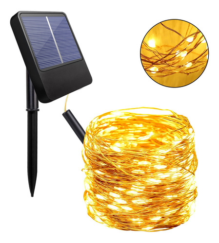 1pack 8 Modo Serie Luces Solares Exterior 100 Led 12 Meters