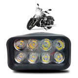 Faro Auxiliar Moto Cuatriciclo Luz 8 Led 12w 1200lm