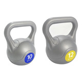 Set 2 Pesas Rusas 10 Kg Y 12 Kg Kettlebel Cross Fitness Kit