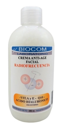 Crema Anti Age Facial P/ Radiofrecuencia X 250 Cc - Biocom