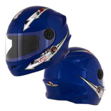 Capacete Infantil Moto Menino Azul 4 5 6 7 8 9 10 11 12 Anos