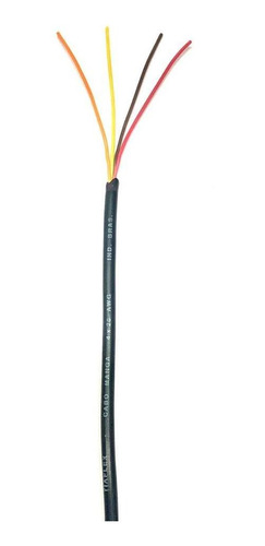 Cabo Manga 4x26 Awg 4 Vias S/b Preto Rolo Com 2 M