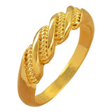 Anillo De Compromiso Unisex Laminado Oro 18k Multi Outfit X1