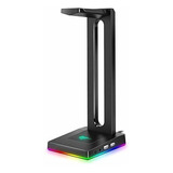 Soporte Auriculares  Rgb Aux De 3 5 Mm Y 2 Puertos Usb ...