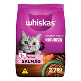 Ração Whiskas Melhor Por Natureza Salmão Gatos Adultos 2,7kg