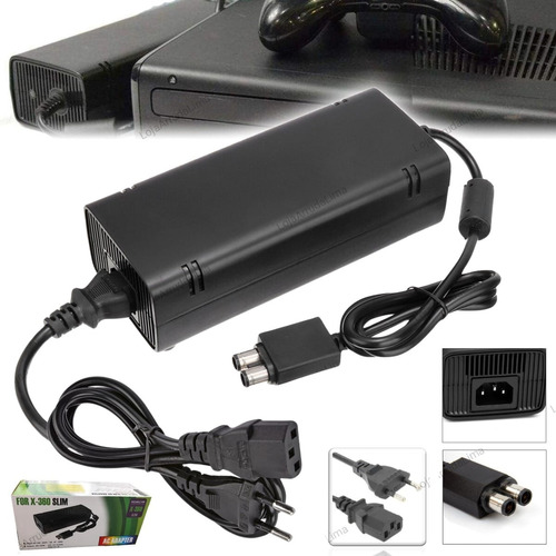 Fonte Resistente Compativel P/ Xbox 360 Slim Bivolt - Nfe