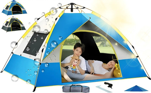 Tienda De Campaña Impermeable - 2-3 Personas Casa De Acampar