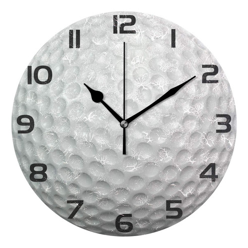 Alaza Reloj De Pelota De Golf, Pintado, Silencioso, Redondo,