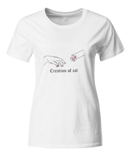 Playera Individual Lk8. Creation Of Cats Mano Angel Y Gato