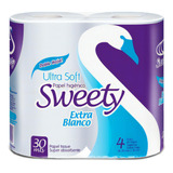Papel Higiénico Sweety Extra Blanco Doble Hoja 30 M De 4 U
