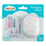 Kit De Cuidado Para Bebês Pimpolho Kit Higiene Unhas Bebe Rosa - X 4