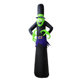 Inflable Decorativo Monstruo Verde Halloween Con Luces