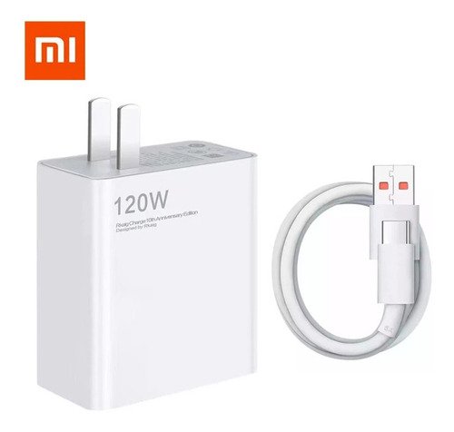 Cargador Xiaomi 120w Cable Tipo C Original Redmi Note Mi 11