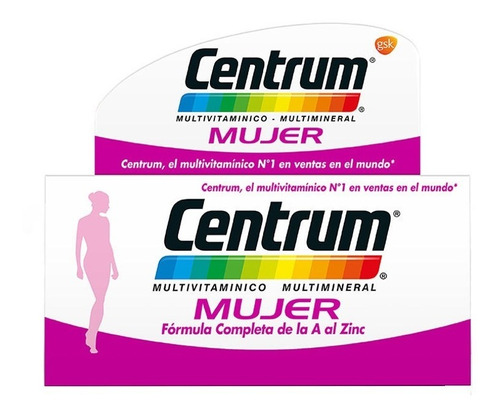 Centrum Mujer Multivitamínico Multimineral  X 60 Comp