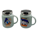 Mug Térmico Con Tapa Espejo Del Pato Donald Disney