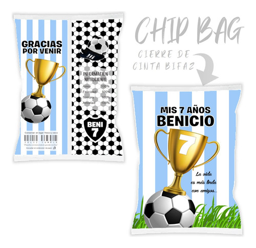 Bolsitas Chip Bag Personalizadas - Todas Las Temáticas - X50