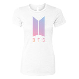 Camiseta Bts K-pop Femenina White Serie Dama