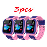 3 Piezas Rosa Smartwatch De C/localizador Lbs/llamada Sos P/