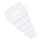 Tapas Reutilizables Herméticas Silicona Flexible 6pz Cuadrad