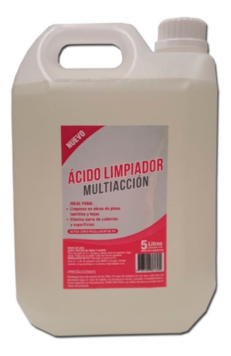 Limpiador Acido Muriático Piscina Ladrillo Piso 5 L