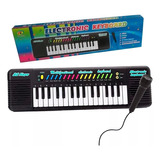 Piano Teclado Musical Infantil Microfone Educativo Karaoke