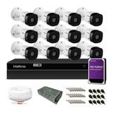 Kit Intelbras 12 Câmeras De Segurança 1080p Dvr 16ch Hd 1tb