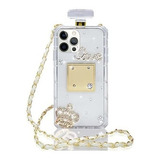 Funda Para iPhone 14 Pro Max Frasco De Perfume Con Correa 