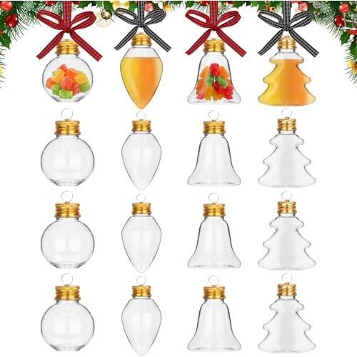 16 Bolas De De Navidad Bolas De Navidad Transparentes Rellen