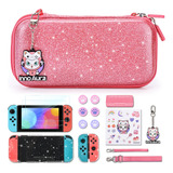 Kit De 17 Accesorios Para Nintendo Switch (rosa Brillant)