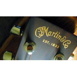 Decal Martin Co Headstock Violão Dourado Metálico Aceita Pu