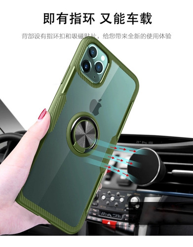 Funda Con Anillo Compatible Con iPhone 11 Pro Max + Mica