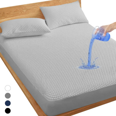 Protector Cubre Colchón Impermeable Nanwei Cobertor Colchón Acolchado Hipoalergénico Y Ultrasuave Antiácaros Transpirable Funda De Colchón Elástico Ajustable Matrimonial Gris | Meses sin interés