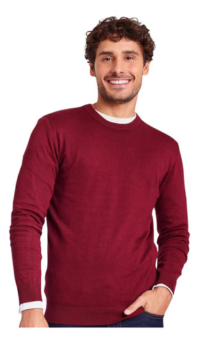 Sueter Casaco Masculino Blusa Frio Lã Tricô Gola Redonda