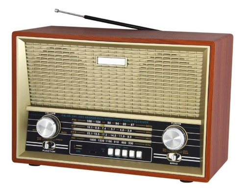 Radio Retro Vintage Audiopro Bluetooth Usb/tf Portátil