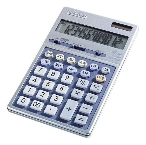 2 Sharp El339hb Calculadora De Sobremesa Con Tapa Metálica