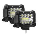 Un Par Faros 20 Led Dually Auxiliar Con Estrobo Auto