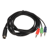 Cable Mini Din A 3 Dc De 3,5 Mm, Conector De 9 Pines, Sonido