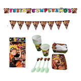 Kit Decoracion Completo Vasos+platos Naruto 12niños