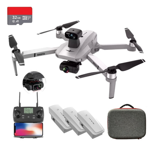 Drone Kf102 Max Com S/de Obstáculos + Case 3 Baterias Mini 2