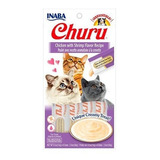 Snack Para Gato Churu Pollo Con Camarones 56 Gr. 4 Tubitos