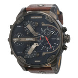 Reloj Hombre Diesel Dz7314 Cuarzo 57mm Pulso Marron En Cuero