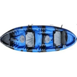 Kayak Monoplaza Profesional 2.6m Con Remo Adulto Mar Laguna Color Azul Franjas Negras