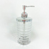 Dispenser Jabon Liq Acrilico Cuadriculado Transparente 350ml