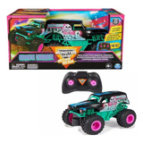 Monster Jam Grave Digger Nitro Neon R/c Camion Monstruo 1:24