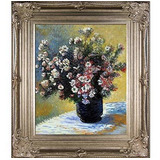 Overart Pintura Al Óleo Del Jarrón De Flores De Monet Con Ma