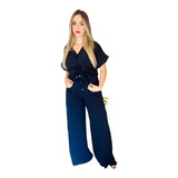 Calça E Cropped Soltinha Elegante - Pronta Entrega 45