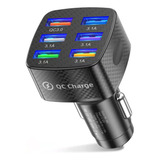 Carregador Veicular 12v Isqueiro Hub 6 Usb Android Ios