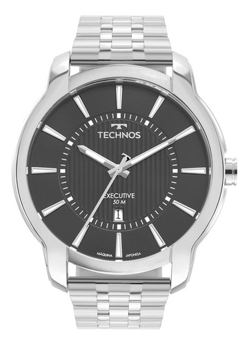 Relógio Technos Masculino Executive Prata - 2117ldl/1f