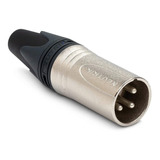 Plug Xlr Macho 3 Polos Serie Xx, Cromado, A Granel Neutrik N